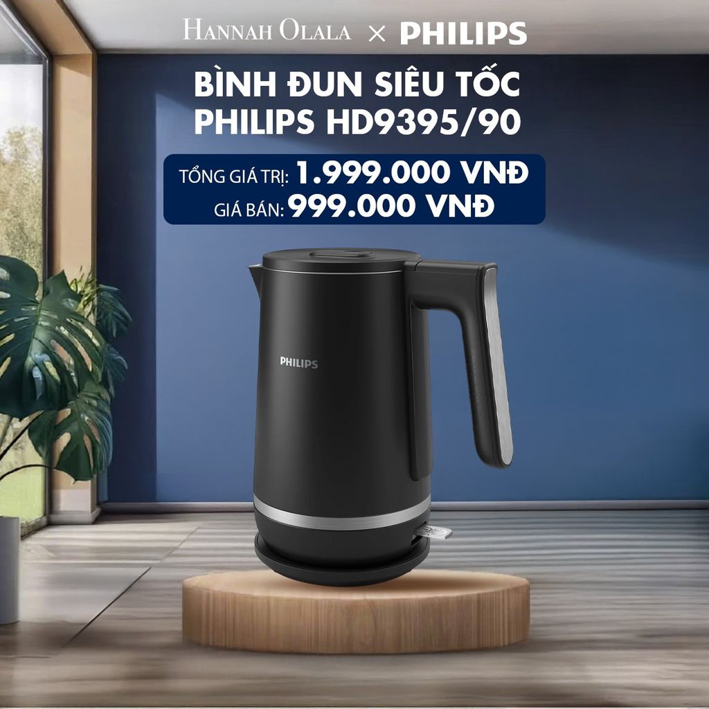  H114_DEAL 14: BÌNH ĐUN SIÊU TỐC PHILIPS HD9395/90 
