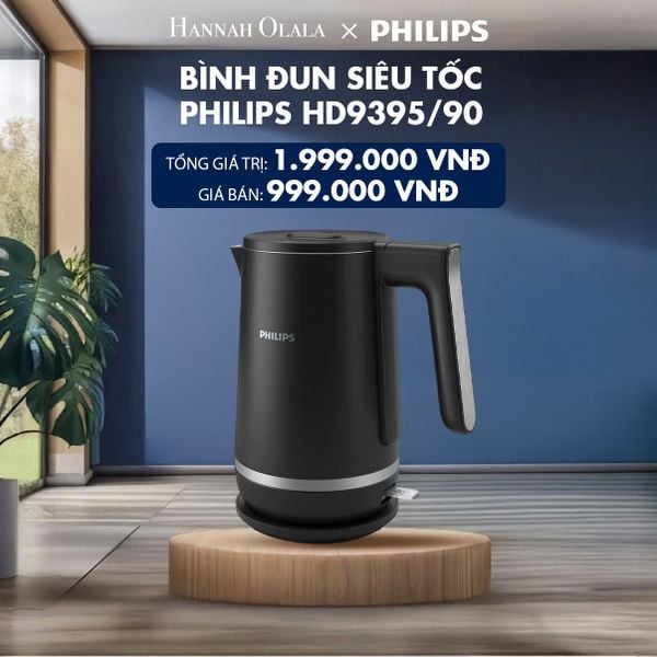  H114_DEAL 14: BÌNH ĐUN SIÊU TỐC PHILIPS HD9395/90 