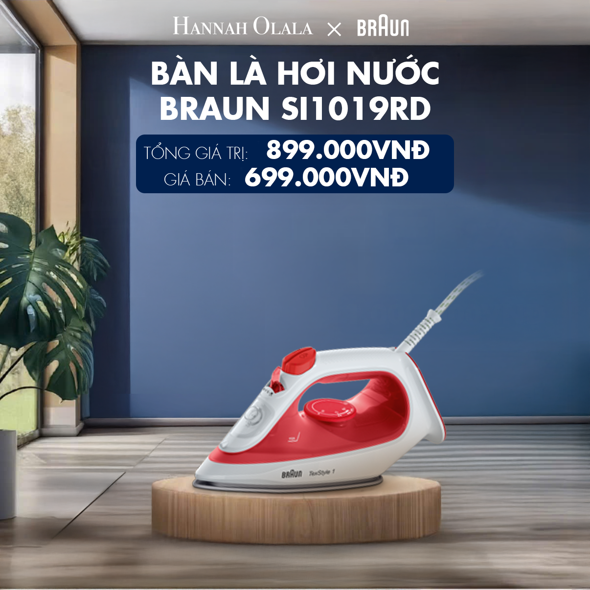  H26_DEAL 3: BÀN LÀ HƠI NƯỚC BRAUN SI1019RD 