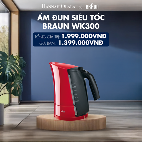  H20_DEAL 1: ẤM ĐUN SIÊU TỐC BRAUN WK300 - DUNG TÍCH 1.7L, CÔNG SUẤT 2200W 