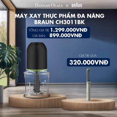  H31_DEAL 8: MÁY XAY THỰC PHẨM ĐA NĂNG BRAUN CH3011BK 