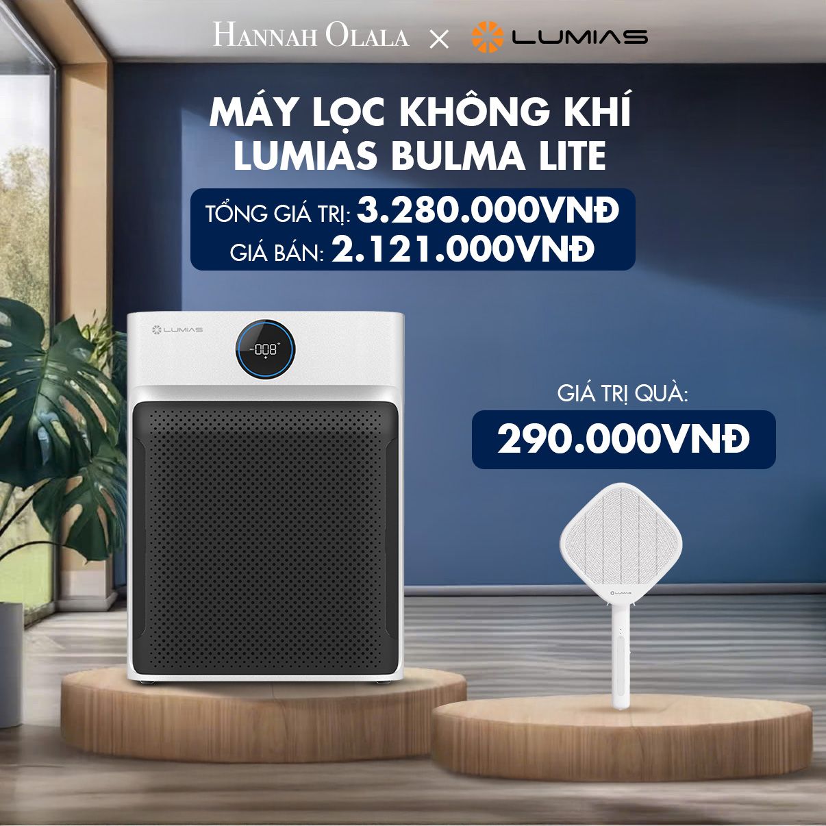  H67_DEAL 10: MÁY LỌC KHÔNG KHÍ LUMIAS BULMA LITE 
