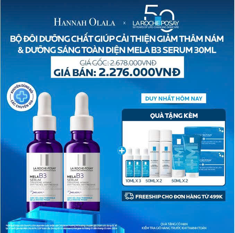  K11_DEAL 11: BỘ ĐÔI DƯỠNG CHẤT GIÚP CẢI THIỆN GIẢM THÂM NÁM & DƯỠNG SÁNG TOÀN DIỆN MELA B3 SERUM 30ML 