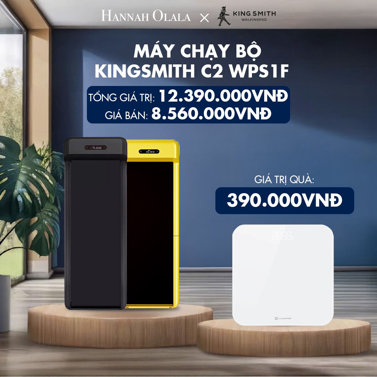  H52_DEAL 4: MÁY CHẠY BỘ KINGSMITH C2 WPS1F 
