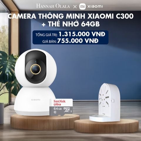  H170_DEAL 2: CAMERA THÔNG MINH XIAOMI C300 + THẺ NHỚ 64GB 