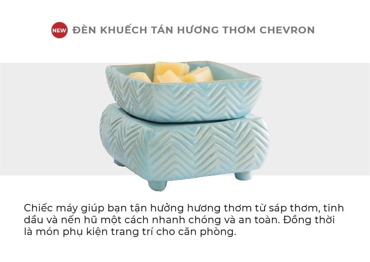  A213_DEAL 3: MUA MÁY KTHT 2IN1 CHEVRON/ HORIZON TẶNG 1 HỘP SÁP VIÊN CANDLE WARMERS VÀ TẶNG 2 TINH DẦU 4HOME 10ML 