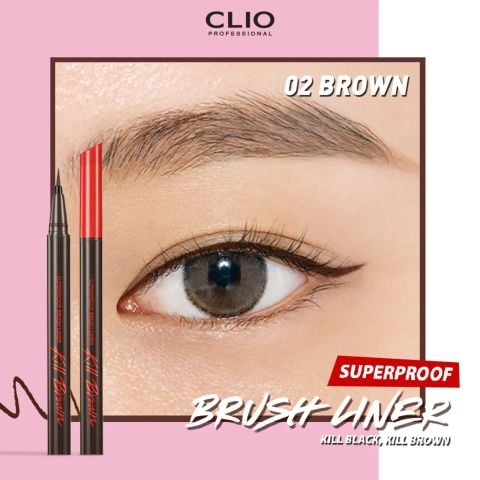  C40_DEAL 4: [DUY NHẤT 28.6] BÚT KẺ VIỀN MẮT CHỐNG TRÔI CLIO SUPERPROOF BRUSH LINER 0.55ML 