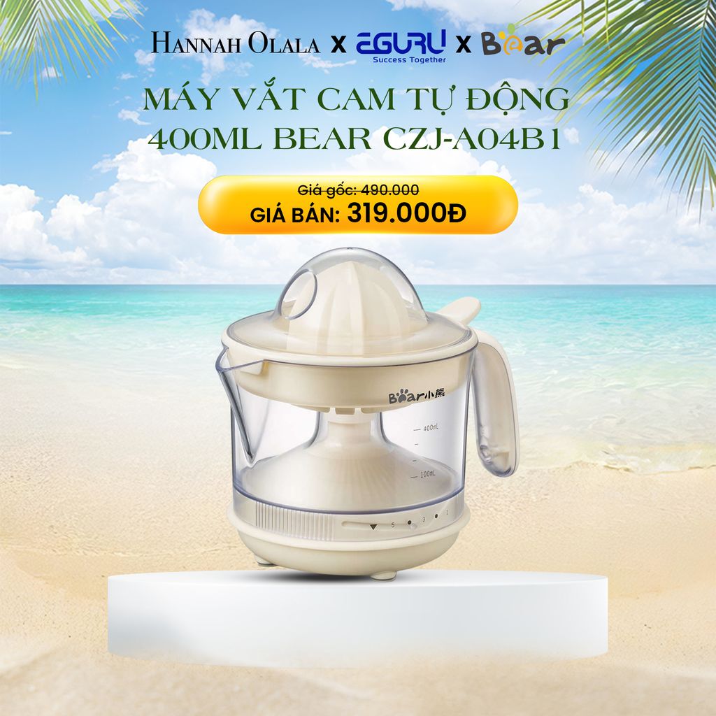  E311_DEAL 9: MÁY VẮT CAM TỰ ĐỘNG 400ML BEAR CZJ-A04B1 