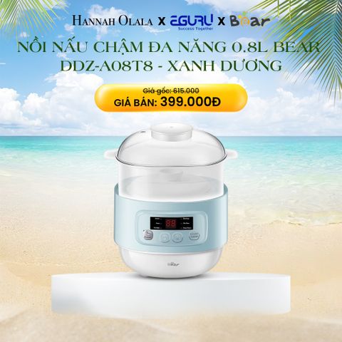  E301_DEAL 1: NỒI NẤU CHẬM ĐA NĂNG 0.8L BEAR DDZ-A08T8 