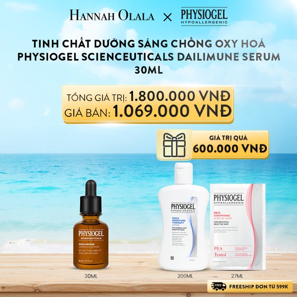  DEAL 8: TINH CHẤT DƯỠNG TRẮNG CHỐNG OXY HOÁ PHYSIOGEL SCIENCEUTICALS DAILIMUNE 30ml 