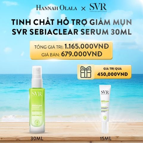  A818_DEAL 06: SẢN PHẨM CHĂM SÓC DA, HỖ TRỢ GIẢM MỤN MỜ THÂM SVR SEBIACLEAR SERUM 30ML 