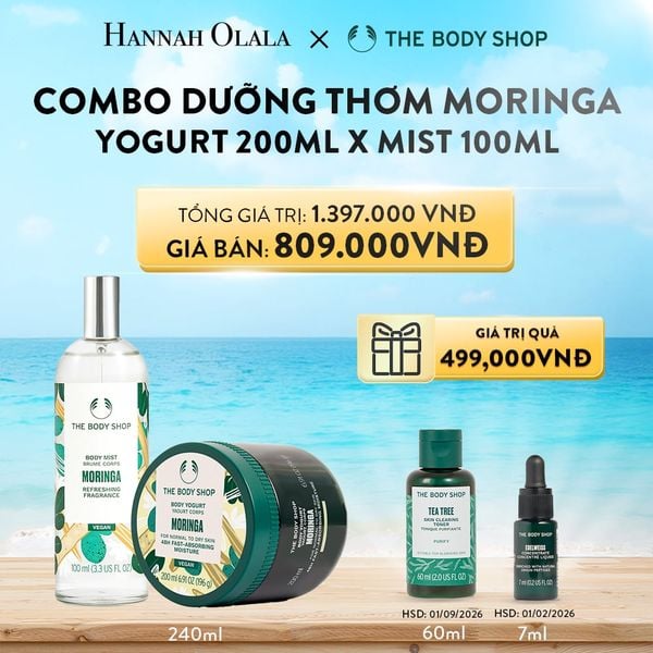  A66_DEAL 10: COMBO DƯỠNG THƠM HƯƠNG HOA CHÙM NGÂY MORINGA – MIST 100ML X YOGURT 200ML 