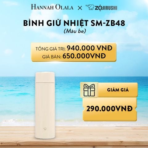  A187_DEAL 10: BÌNH GIỮ NHIỆT SM-ZB48 (MÀU BE/MÀU XANH) 