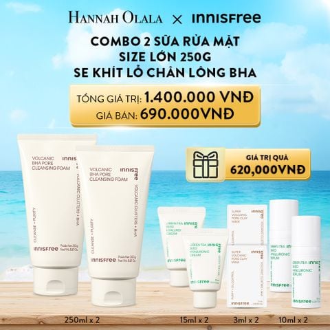  A131_DEAL 10: COMBO 2 SỮA RỬA MẶT SIZE LỚN 250G SE KHÍT LỖ CHÂN LÔNG BHA 