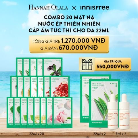  A133_DEAL 12: COMBO 20 MẶT NẠ CẤP ẨM CHO DA ENERGY MASK 22ML 