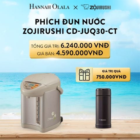  DEAL 12: PHÍCH ĐUN NƯỚC ZOJIRUSHI CD-JUQ30-CT - 3.0L 