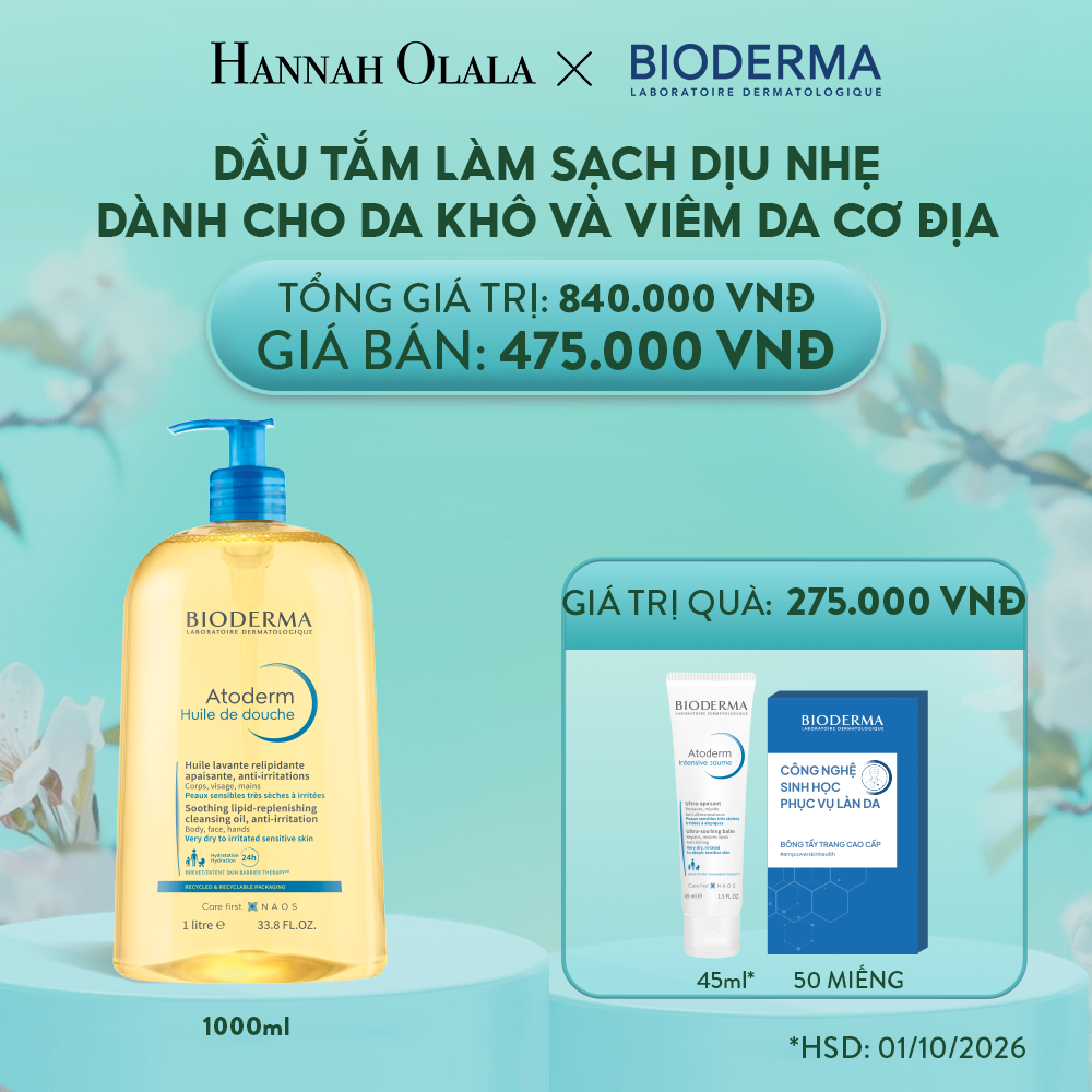  E1311: DEAL 12: DẦU TẮM GIÚP LÀM SẠCH, LÀM DỊU VÀ DƯỠNG ẨM DÀNH CHO DA KHÔ,DA NHẠY CẢM 