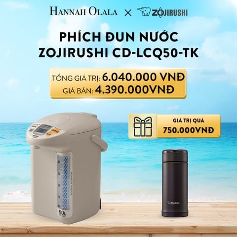  A192_DEAL 13: PHÍCH ĐUN NƯỚC ZOJIRUSHI CD-LCQ50-TK – DUNG TÍCH 5.0L 