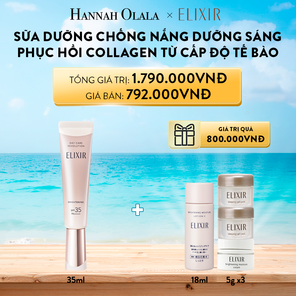 A484_DEAL 5: [THẾ HỆ MỚI] SỮA CHỐNG NẮNG DƯỠNG SÁNG PHỤC HỒI COLLAGEN ELIXIR DAY CARE REVOLUTION 35ML 