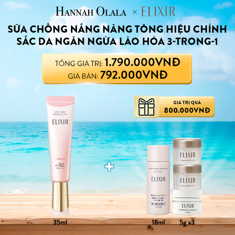  A483_DEAL 4: SỮA CHỐNG NẮNG NÂNG TÔNG ELIXIR DAY CARE REVOLUTION TONE UP 35ML 