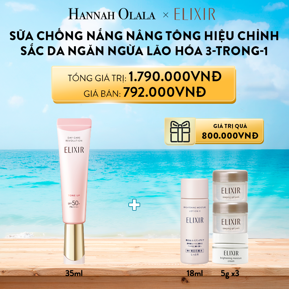  A483_DEAL 4: SỮA CHỐNG NẮNG NÂNG TÔNG ELIXIR DAY CARE REVOLUTION TONE UP 35ML 