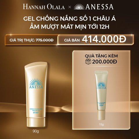  C6: DEAL 14: GEL CHỐNG NẮNG DƯỠNG DA DƯỠNG ẨM BẢO VỆ HOÀN HẢO ANESSA GOLD GEL SPF50+ PA++++ 90G 