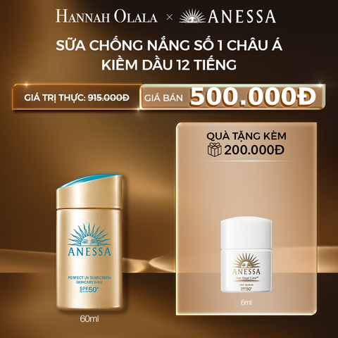  C7: DEAL 15: SỮA CHỐNG NẮNG DƯỠNG DA KIỀM DẦU BẢO VỆ HOÀN HẢO ANESSA GOLD MILK SPF50+ PA++++ 60ML 