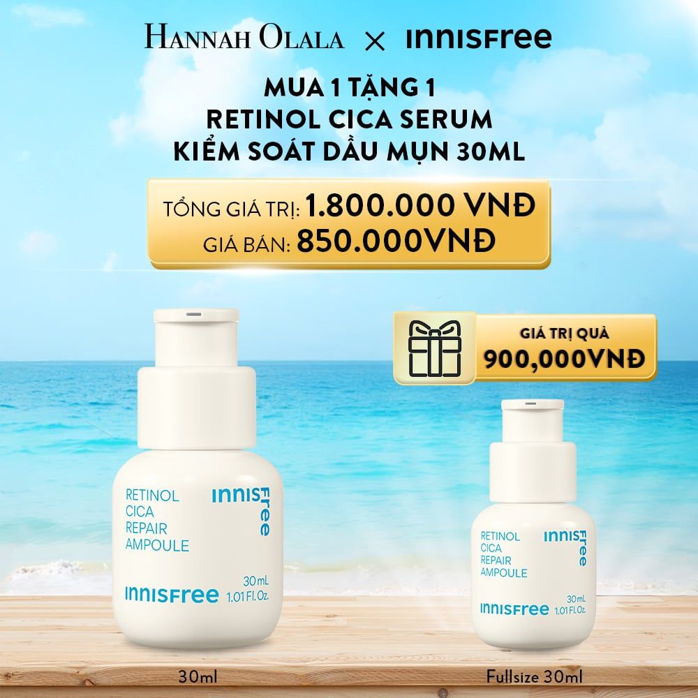  DEAL 12 : MUA 1 TẶNG 1 RETINOL CICA SERUM KIỂM SOÁT DẦU MỤN 30ML 