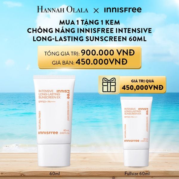  DEAL 13 : KEM CHỐNG NẮNG LÂU TRÔI INNISFREE INTENSIVE LONG LASTING SUNSCREEN SPF50+ PA++++ 60ML 