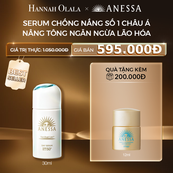  C120: SERUM CHỐNG NẮNG DƯỠNG DA NÂNG TÔNG NGĂN NGỪA LÃO HÓA ANESSA DAY SERUM SPF50+ PA++++ 30ML 
