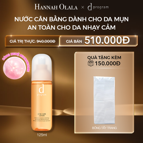  C35: DEAL 10: NƯỚC CÂN BẲNG DÀNH CHO DA MỤN D PROGRAM ACNE CARE LOTION 125ML 