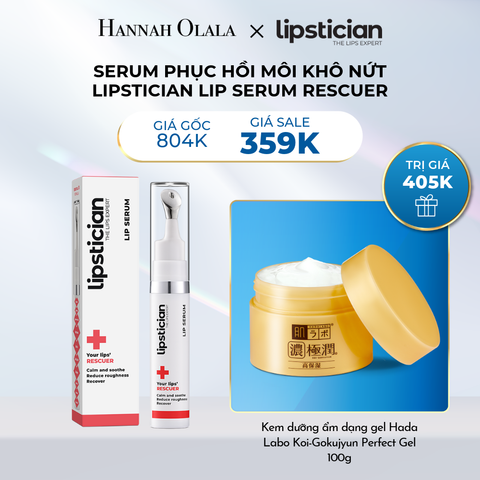  E27_DEAL 27: MUA 01 LIPSTICIAN LIP SERUM RESCUER TẶNG 01 KEM DƯỠNG ẨM DẠNG GEL HADA LABO KOI-GOKUJUN PERFECT GEL 100G 