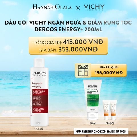  A446_DEAL 2: DẦU GỘI VICHY NGĂN NGỪA & GIẢM RỤNG TÓC DERCOS ENERGY+ 200ML 