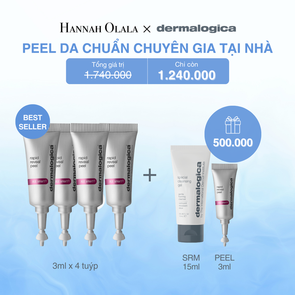  C3_DEAL 2B: COMBO 4 TUÝP PEEL DA SINH HỌC TẠI NHÀ DERMALOGICA RAPID REVEAL PEEL 