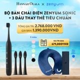  A40_DEAL 2: BỘ BÀN CHẢI ĐIỆN ZENYUM SONIC + 3 ĐẦU THAY THẾ TIÊU CHUẨN 