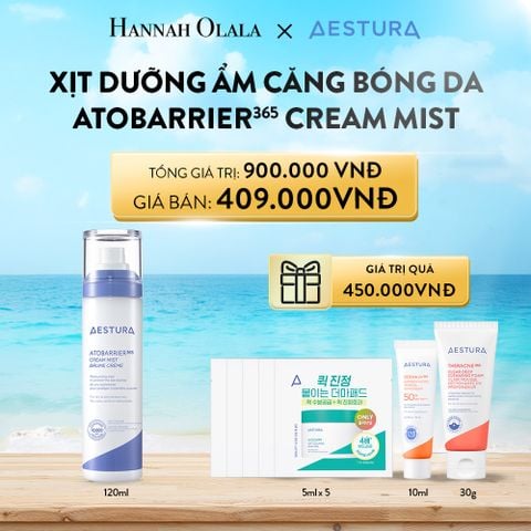  A843_DEAL 3: XỊT DƯỠNG ẨM CERAMIDE AESTURA ATOBARRIER365 CREAM MIST 120ML 