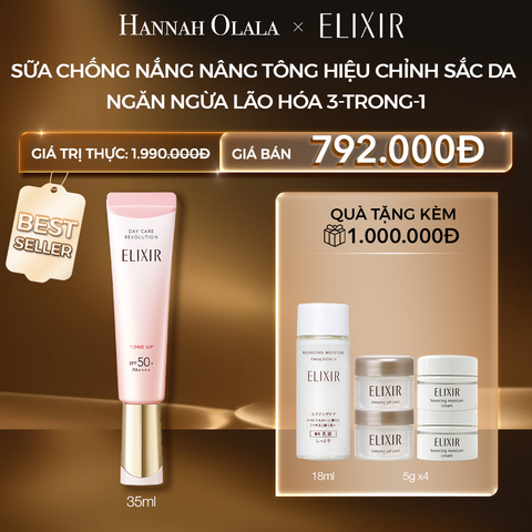  C50: DEAL 5: SỮA CHỐNG NẮNG NÂNG TÔNG ELIXIR SUPERIEUR DAY CARE REVOLUTION TONE UP + 35G 