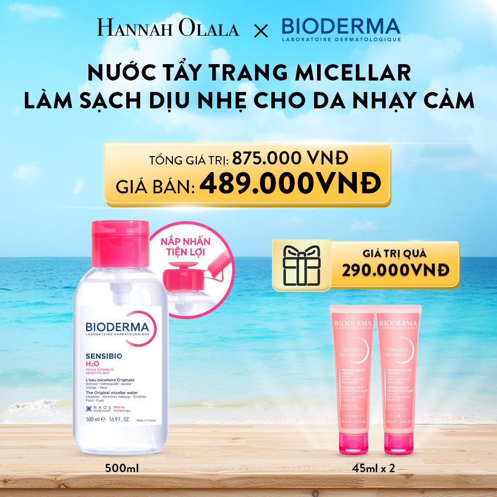  A148_DEAL 3: NƯỚC TẨY TRANG MICELLAR LÀM SẠCH DỊU NHẸ CHO DA NHẠY CẢM - PHIÊN BẢN NẮP NHẤN 