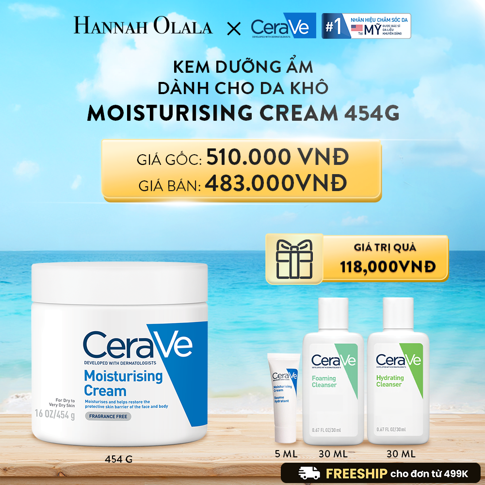  A458_DEAL 3: KEM DƯỠNG ẨM DÀNH CHO DA KHÔ MOISTURIZING CREAM 454G 