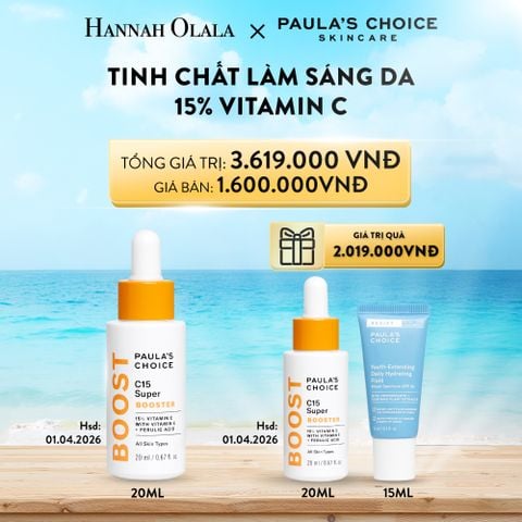  TINH CHẤT LÀM SÁNG DA, MỜ THÂM NÁM VÀ GIẢM NẾP NHĂN CHỨA 15% VITAMIN C C15 SUPER BOOSTER 20ML [DATE 01.04.2026] 