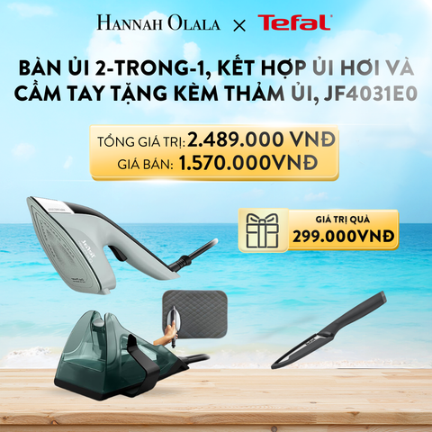  A734_DEAL 3: BÀN ỦI 2-TRONG-1, KẾT HỢP ỦI HƠI VÀ CẦM TAY TẶNG KÈM THẢM ỦI, JF4031E0 
