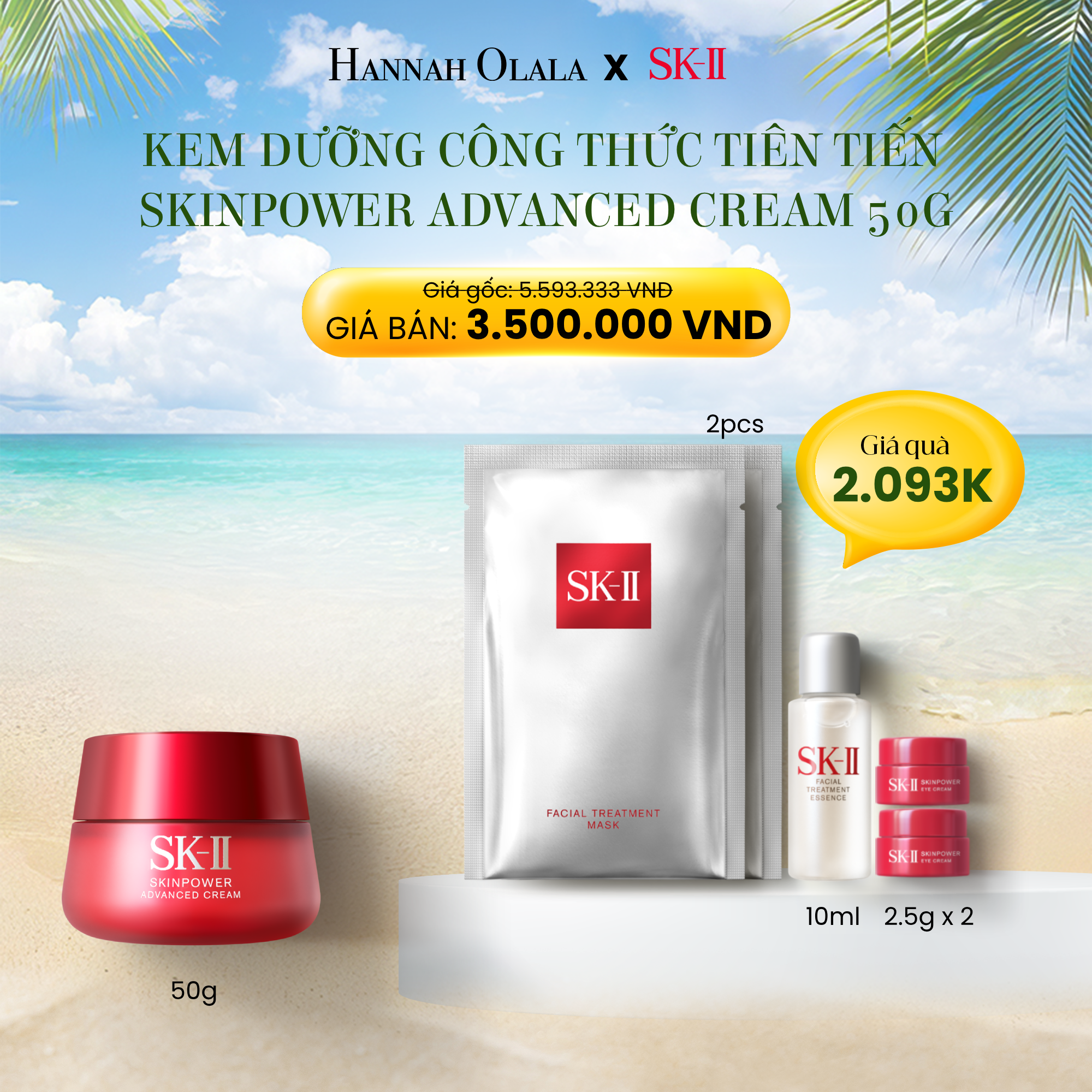  E71_DEAL 3: KEM DƯỠNG CÔNG THỨC TIÊN TIẾN SK-II SKINPOWER 50G 