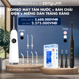  H178_DEAL 3: [GIẢM 60%] BỘ MÁY TĂM NƯỚC ZENYUM PRO + 6 ĐẦU THAY + BÀN CHẢI ĐIỆN ZENYUM SONIC + 2 ĐẦU THAY ÊM DỊU + HỘP 14 MIẾNG DÁN TRẮNG RĂNG ZENYUM BRIGHT 