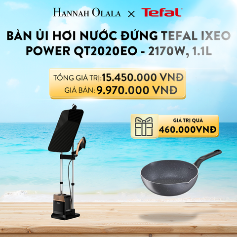  DEAL 4: BÀN ỦI HƠI NƯỚC ĐỨNG TEFAL IXEO PLUS QT1510E0 - 2980W, 1L 