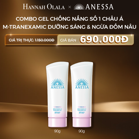  C17: DEAL 24 BACK-UP: COMBO GEL CHỐNG NẮNG DƯỠNG SÁNG NÂNG TÔNG & HIỆU CHỈNH SẮC TÍM ANESSA BRIGHTENING GEL SPF50+ PA++++ 90GX2 