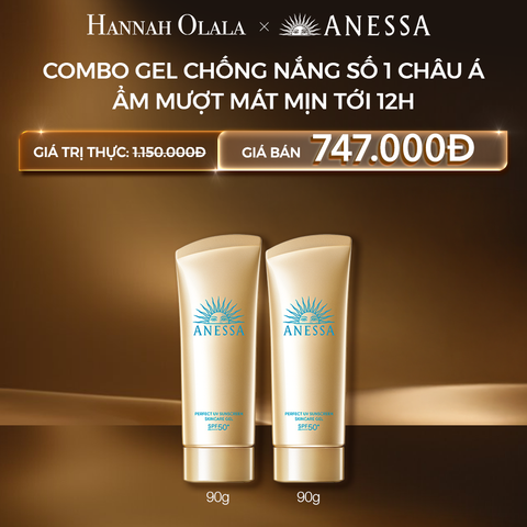  C18: DEAL 25 BACK-UP: COMBO GEL CHỐNG NẮNG DƯỠNG DA DƯỠNG ẨM BẢO VỆ HOÀN HẢO ANESSA GOLD GEL SPF50+ PA++++ 90GX2 