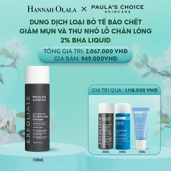  E238: DEAL 4: [BEST SELLER] DUNG DỊCH TẨY TẾ BÀO CHẾT PAULA'S CHOICE SKIN PERFECTING 2% BHA LIQUID EXFOLIANT 118 ML 
