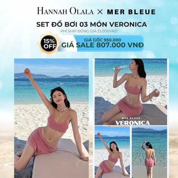  DEAL 1: SET ĐỒ BƠI 03 MÓN VERONICA BIKINI - MER BLEUE SWIMWEAR 