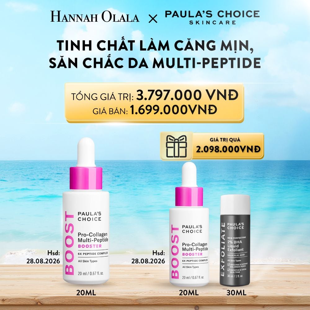  TINH CHẤT LÀM CĂNG MỊN, LÀM GIẢM NẾP NHĂN & SĂN CHẮC DA PAULA'S CHOICE PRO-COLLAGEN MULTI-PEPTIDE BOOSTER 20ML [DATE 28.08.2026] 