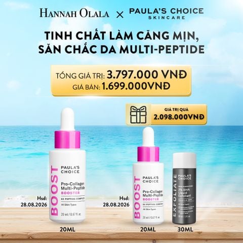 TINH CHẤT LÀM CĂNG MỊN, LÀM GIẢM NẾP NHĂN & SĂN CHẮC DA PAULA'S CHOICE PRO-COLLAGEN MULTI-PEPTIDE BOOSTER 20ML [DATE 28.08.2026] 